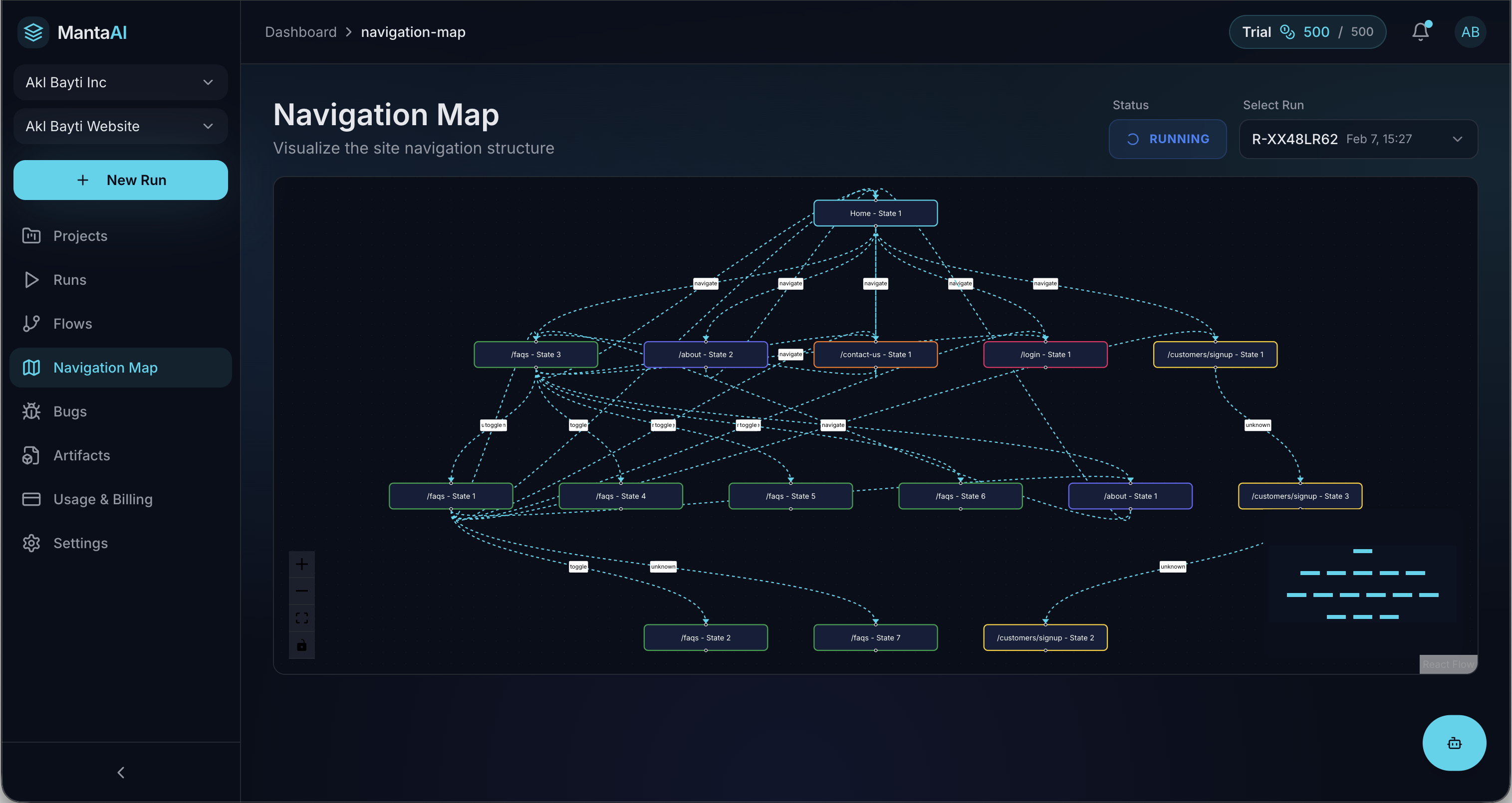 Manta AI — autonomous web app testing agent